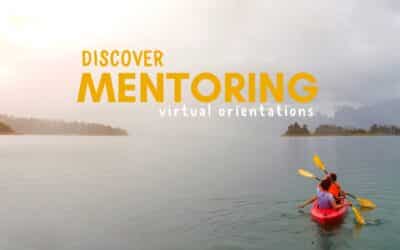 Kayakers with "Discover Mentoring" text
