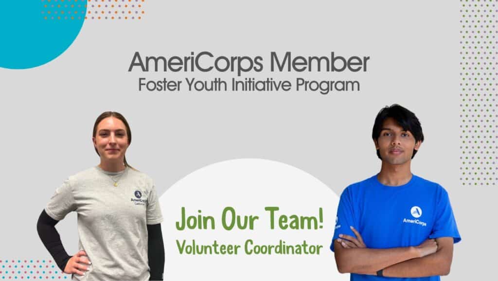 Two young AmeriCorps Members with the words "Join our Team'