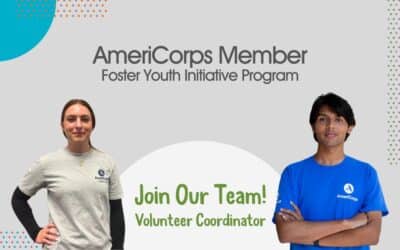 Two young AmeriCorps Members with the words "Join our Team'