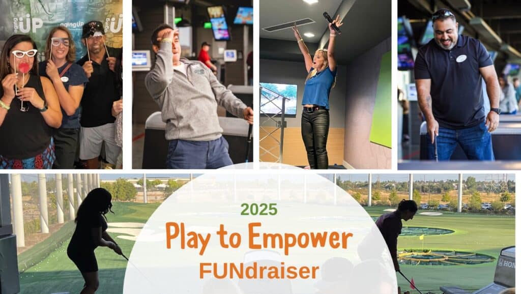 5 images of people having fun at Topgolf