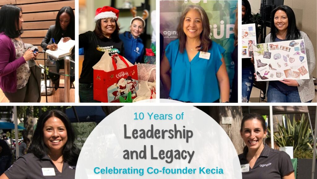 Various photos of co-founder Kecia participating in Aging UP events