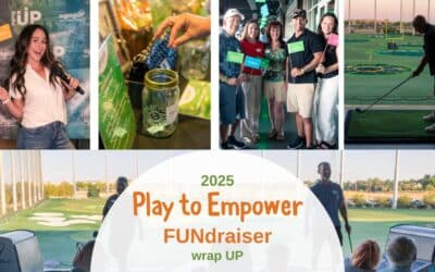 Four images of happy attendees